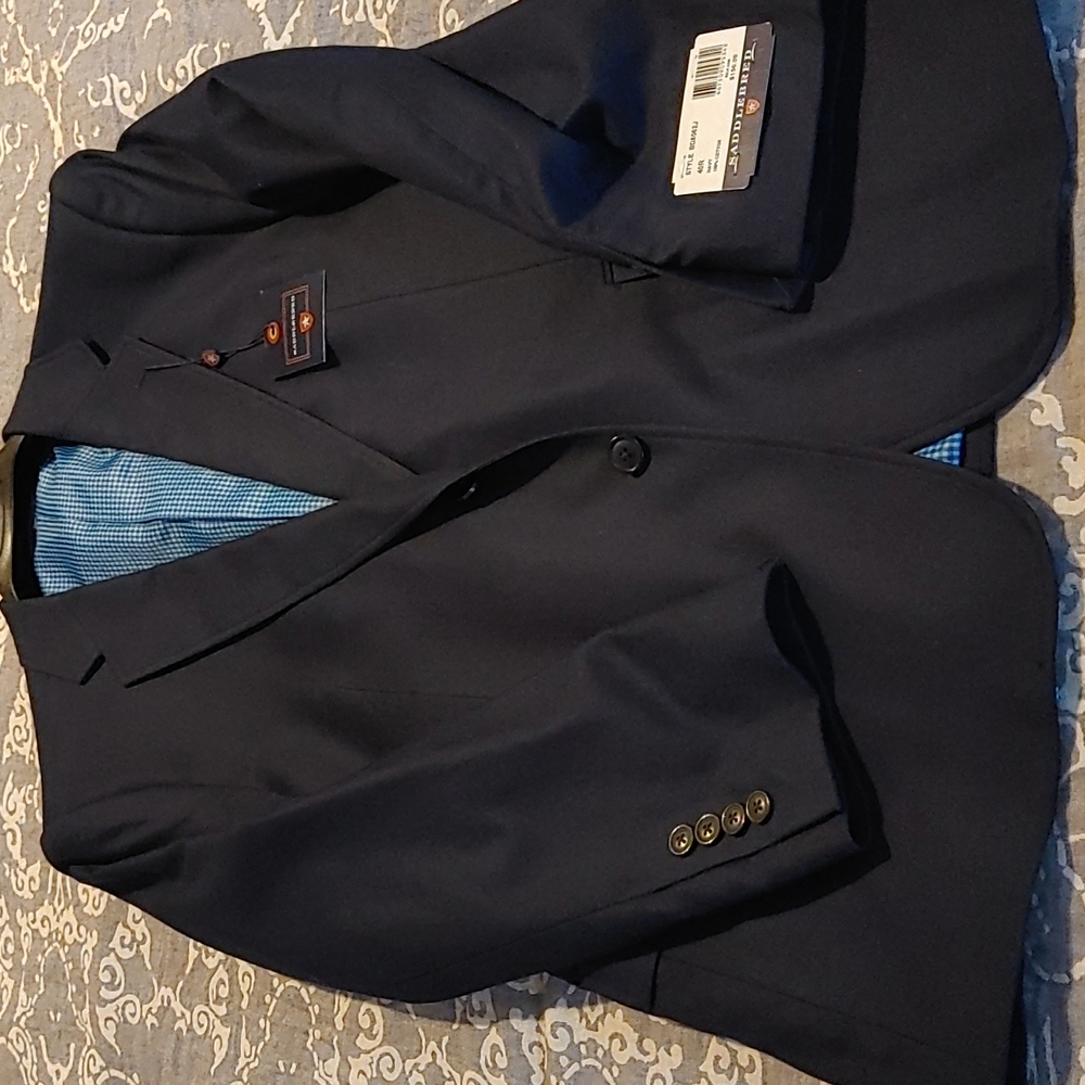 Classic Fit Navy Cotton Oxford Sportcoat
